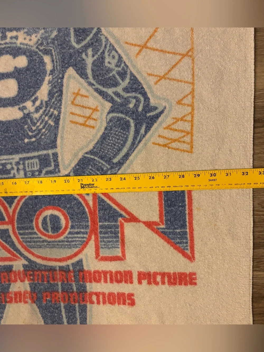 Vintage 1982 Disney TRON Promotional Beach Towel